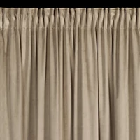 Kép 5/11 - Carli fodros bársony függöny köves díszcsíkkal Sötét bézs 140x270 cm 3