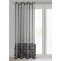 Kép 4/8 - Carli fodros fényáteresztő függöny Fekete 140x250 cm 1