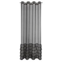 Kép 5/8 - Carli fodros fényáteresztő függöny Fekete 140x250 cm 2