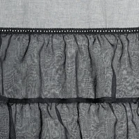 Kép 7/8 - Carli fodros fényáteresztő függöny Fekete 140x250 cm 4