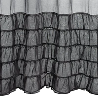 Kép 8/8 - Carli fodros fényáteresztő függöny Fekete 140x250 cm 5