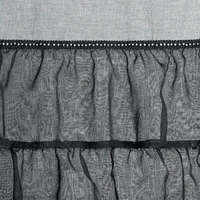 Kép 10/11 - Carli fodros fényáteresztő függöny Fekete 140x270 cm 4