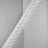 Kép 9/10 - Caroline díszes fényáteresztő függöny Fehér 400x250 cm 4