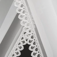 Kép 2/10 - Caroline díszes fényáteresztő függöny Fehér 400x250 cm 6