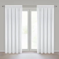 Kép 1/11 - Dalia függöny matt sifon szövetből Fehér 140x270 cm