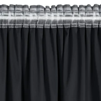 Kép 6/11 - Dani fodros bársony függöny Fekete 140x270 cm 8