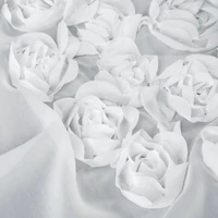 Kép 8/8 - Diana díszes fényáteresztő függöny Fehér 140x250 cm 5