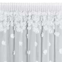 Kép 5/10 - Diana díszes fényáteresztő függöny Fehér 140x270 cm 2