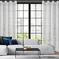 Kép 10/11 - Estella díszes fényáteresztő függöny Fehér 140x250 cm 9