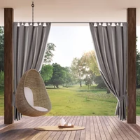 Kép 1/11 - Garden vízálló kerti függöny elkötővel Acélszürke 155x200 cm
