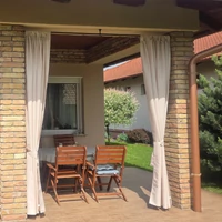 Kép 5/15 - Garden vízálló kerti függöny elkötővel Bézs 155x260 cm 