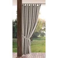 Kép 9/10 - Garden vízálló kerti függöny elkötővel melange mintás Barna/krémszín 155x220 cm