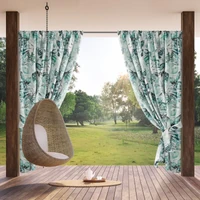 Kép 1/10 - Garden2 vízálló mintás kerti függöny elkötővel Fehér 155x200 cm