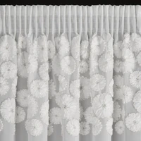 Kép 9/11 - Gisela díszes fényáteresztő függöny Fehér 140x270 cm 3