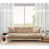 Kép 4/9 - Kaja díszes fényáteresztő függöny Fehér 140x250 cm 7