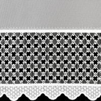 Kép 6/7 - Katrina díszes fényáteresztő függöny Fehér 350x150 cm 4