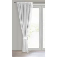 Kép 4/10 - Kira 2db fehér függöny rojtos díszítéssel és elkötővel Fehér 140x270 cm 2db 1