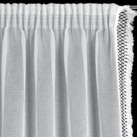 Kép 8/10 - Kira 2db fehér függöny rojtos díszítéssel és elkötővel Fehér 140x270 cm 2db 3
