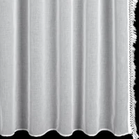 Kép 2/10 - Kira 2db fehér függöny rojtos díszítéssel és elkötővel Fehér 140x270 cm 2db 6