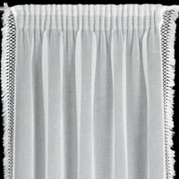 Kép 8/10 - Kira fehér függöny oldalán rojtos díszítéssel Fehér 140x270 cm 3