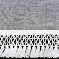 Kép 10/10 - Kira fehér függöny oldalán rojtos díszítéssel Fehér 140x270 cm 5