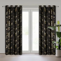 Kép 1/10 - Lani mintás dekor függöny Fekete 140x250 cm
