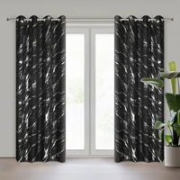 Kép 1/10 - Lani mintás dekor függöny Fekete 140x250 cm