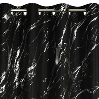Kép 7/10 - Lani mintás dekor függöny Fekete 140x250 cm 3