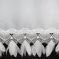 Kép 9/10 - Loreta díszes fényáteresztő függöny Fehér 400x160 cm 4