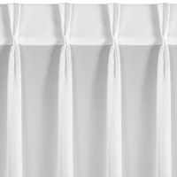 Kép 9/11 - Loreta díszes fényáteresztő függöny Fehér 80x270 cm 3