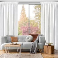 Kép 9/17 - Lucy fényáteresztő függöny voile anyagból Fehér 140x270 cm 8