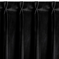Kép 9/11 - Melanie bársony sötétítő függöny Fekete 125x270 cm 4