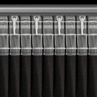 Kép 5/11 - Raja bársony sötétítő függöny Fekete 140x270 cm 7