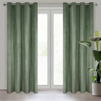 Kép 1/7 - Rosa bársony sötétítő függöny Sötét menta 140x250 cm
