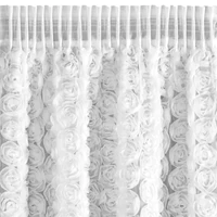 Kép 8/10 - Roses Eva Minge függöny Fehér 140x270 cm 3