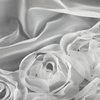 Kép 2/10 - Roses Eva Minge függöny Fehér 400x160 cm 6