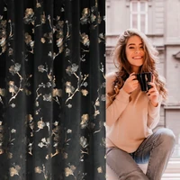 Kép 8/11 - Selena bársony sötétítő függöny Fekete 140x270 cm 10