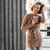 Kép 9/10 - Selma Eva Minge függöny Fekete 135x250 cm 9