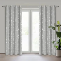 Kép 1/10 - Solana öko stílusú sötétítő függöny Ezüst 140x250 cm