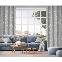 Kép 4/10 - Solana öko stílusú sötétítő függöny Ezüst 140x250 cm 8