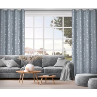 Kép 4/10 - Solana öko stílusú sötétítő függöny Világoskék 140x250 cm 8