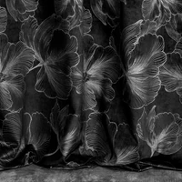 Kép 4/11 - Stella bársony sötétítő függöny Fekete 140x300 cm 8
