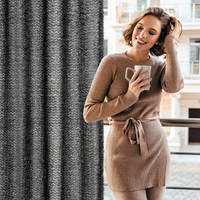 Kép 6/10 - Tiffany Eva Minge függöny Fekete 135x250 cm 9