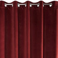 Kép 8/10 - Villa bársony sötétítő függöny Sötét vörös 140x250 cm 3