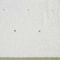 Kép 3/4 - Baby60 menta szivecskés gyerek törölköző Fehér 70x140 cm