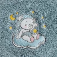 Kép 6/7 - Baby75 kék macis gyerek törölköző Kék 100x100 cm 4