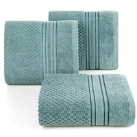 Kép 1/4 - Davos csíkos törölköző Sötét menta 30x50 cm