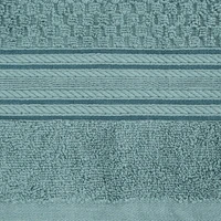 Kép 3/4 - Davos csíkos törölköző Sötét menta 70x140 cm 2