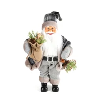 Kép 1/2 - Mikulás figura 82c Szürke 40 cm