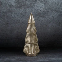 Kép 2/3 - Üveg karácsonyi díszfigura sz166 Arany 10x31 cm 1